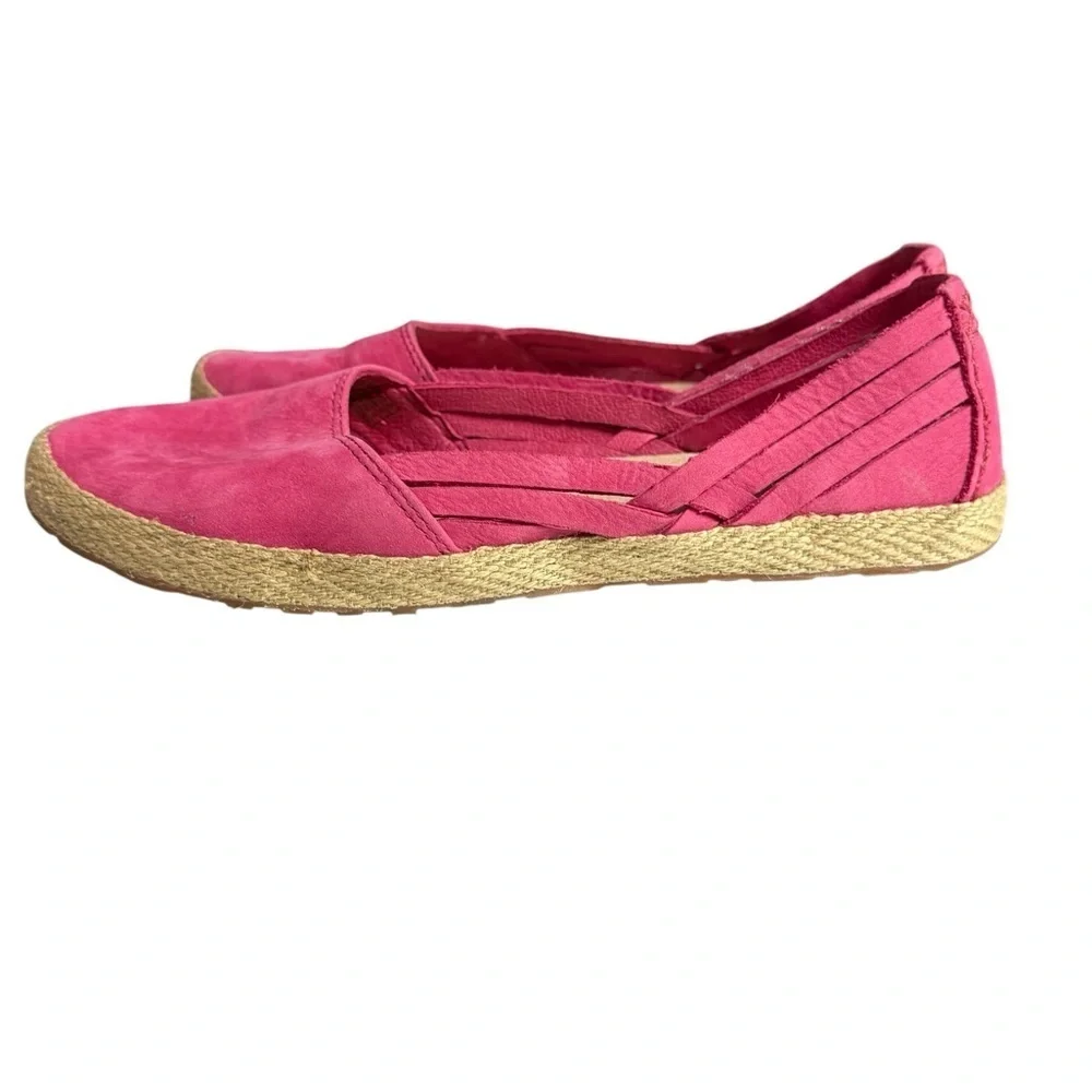 Ugg Australia Cicily 1006664 Pink Suede Womens Fleece Heel Espadrille Shoe 8M